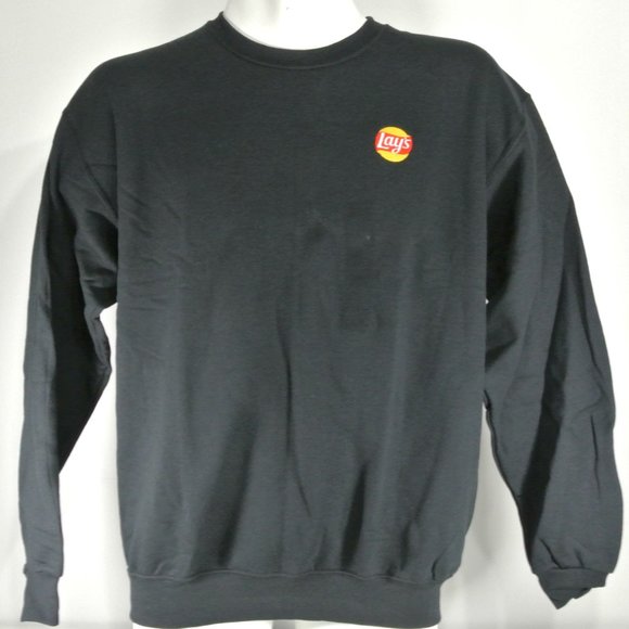 LAY'S Potato Chips Frito-Lay Pepsico Black Sweatshirt Employee Uniform NWT L - Picture 1 of 8